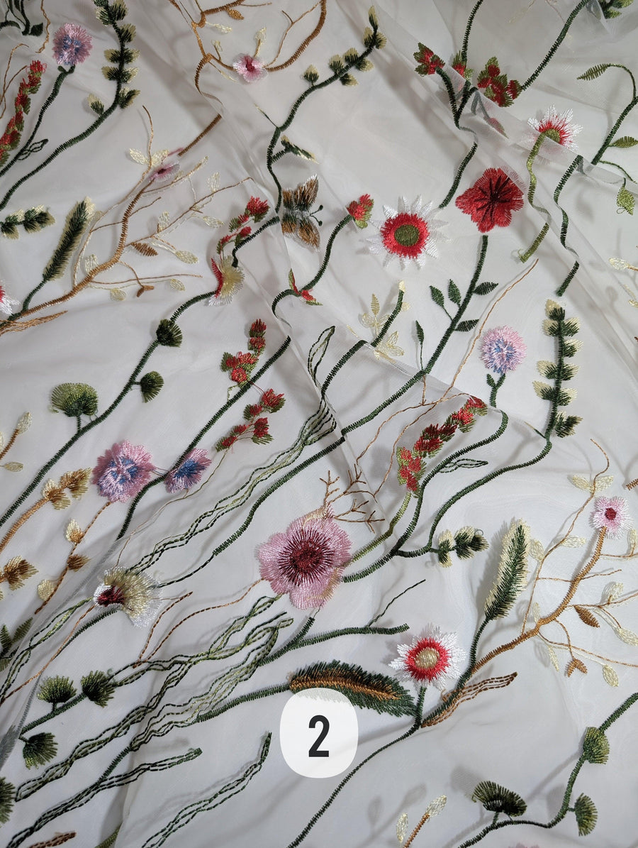 Wildflower embroidered wedding veil •  Trend 2024 - STYLE FLOWER