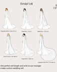 Floral Wedding veil • Trend 2024 -  STYLE Selena 141 Beige• Fingertip