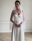 Pearls bridal veil • Wedding veil with pearls edge